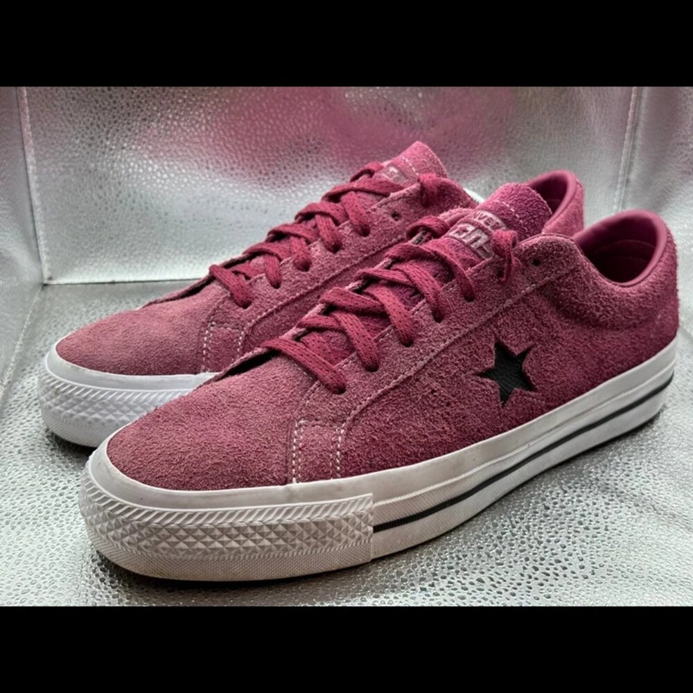 Size 11 Converse One Star Pro X Low Sneaker Mens Legendry Berry Suede Leather‎ - Picture 7 of 11